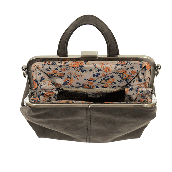 Phyllis Nubuck Frame Convertible Backpack Mitten Chic Boutique